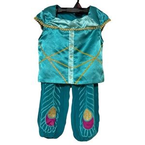 Disney Aladdin Jasmine Kids Cosplay Halloween Costume Vest Pant Set‎ Toddler 5T